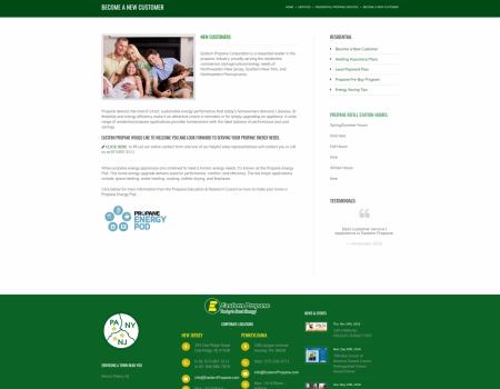 Services | Eastern Propane Website Design